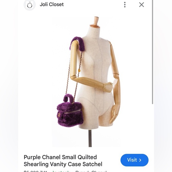 Chanel Shearling Lambskin Top Handel Vanity Bag - Picture 2 of 16